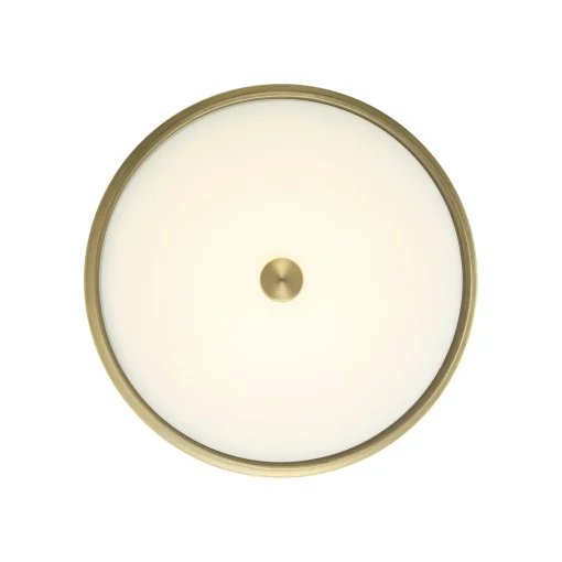 Abbey 12" LED Flush Mount, Aged Brass