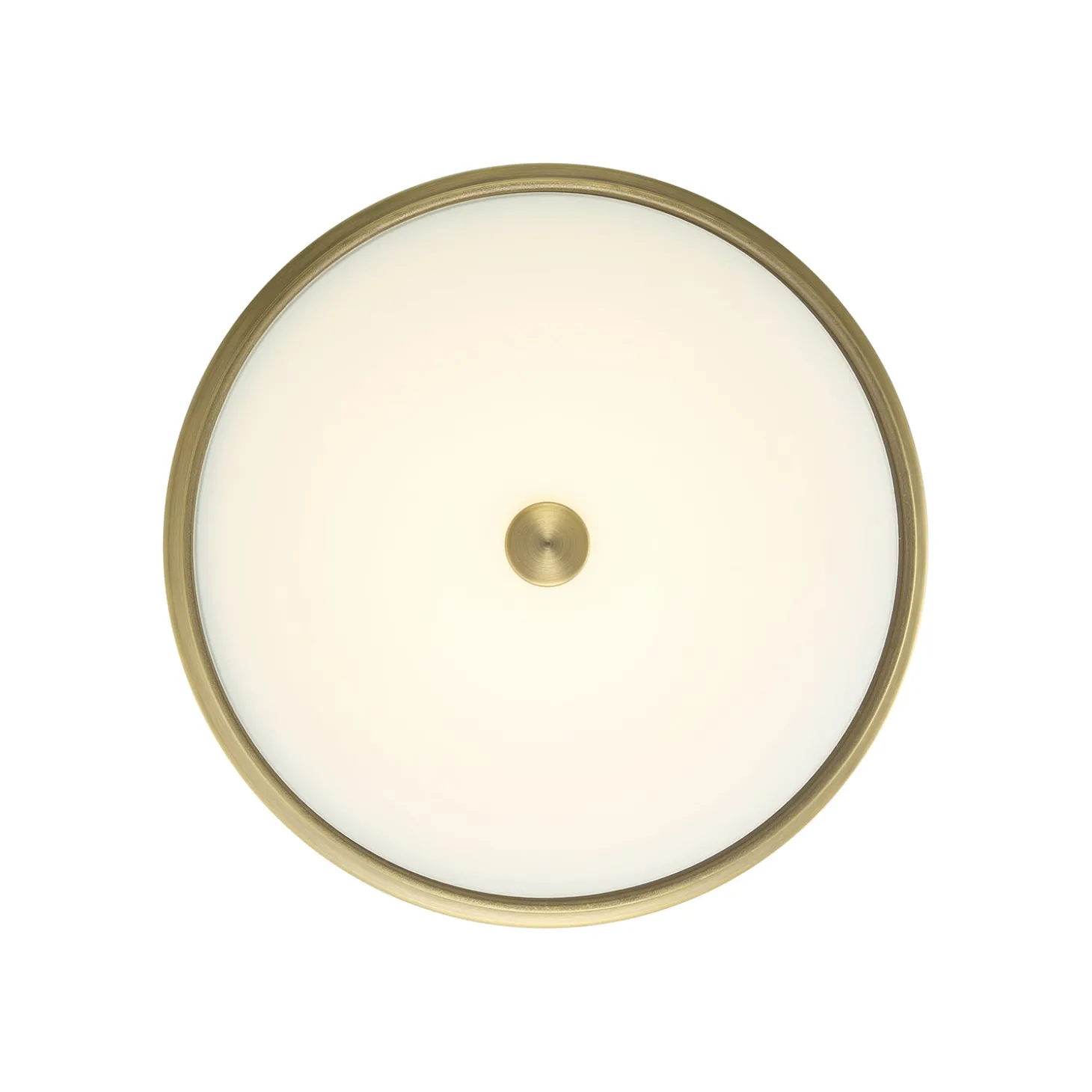 Abbey 12" LED Flush Mount, Aged Brass
