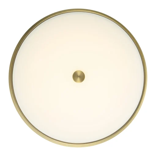 Abbey 15" LED Flush Mount, Aged Brass
