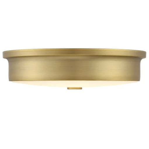 Abbey 12" LED Flush Mount, Aged Brass
