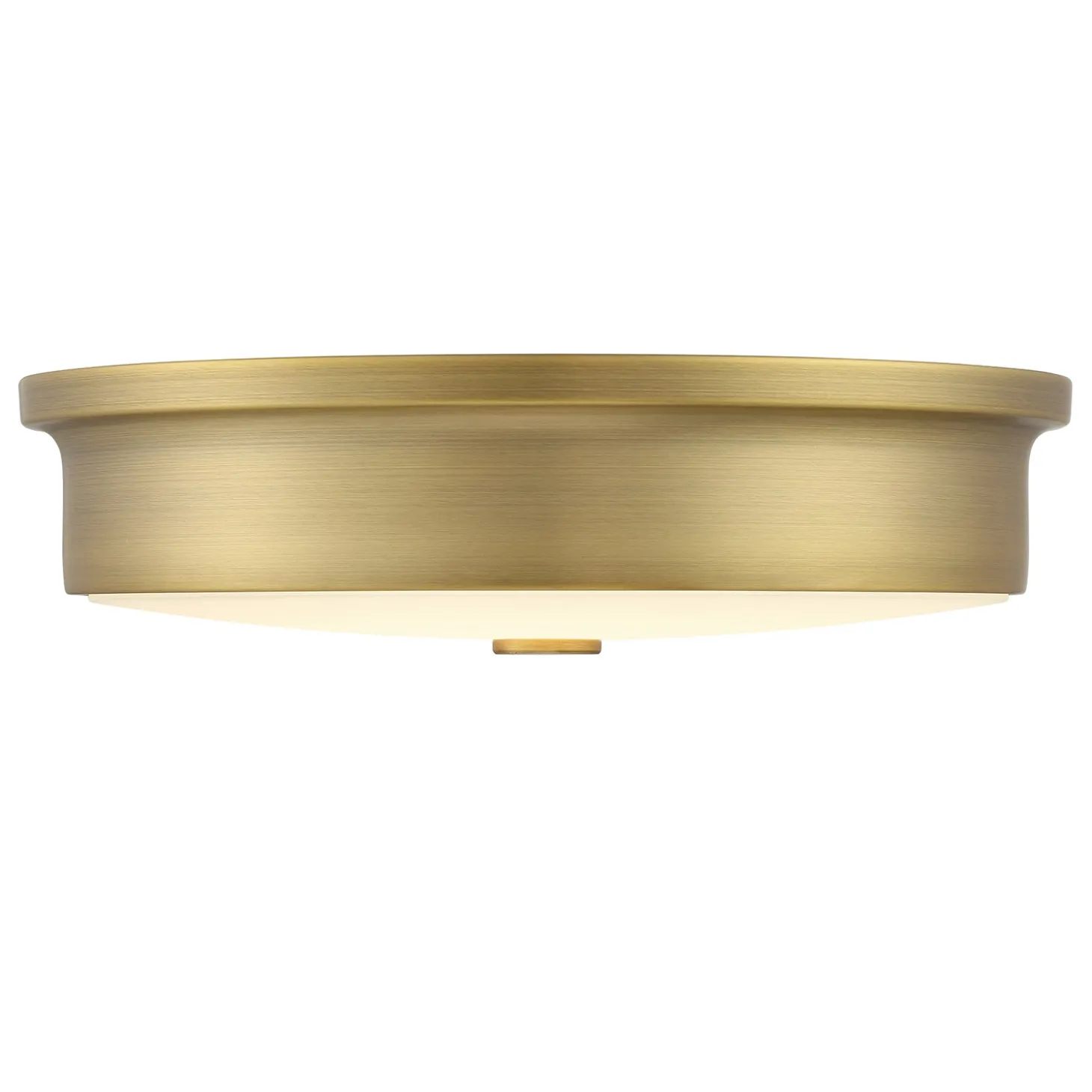 Abbey 12" LED Flush Mount, Aged Brass