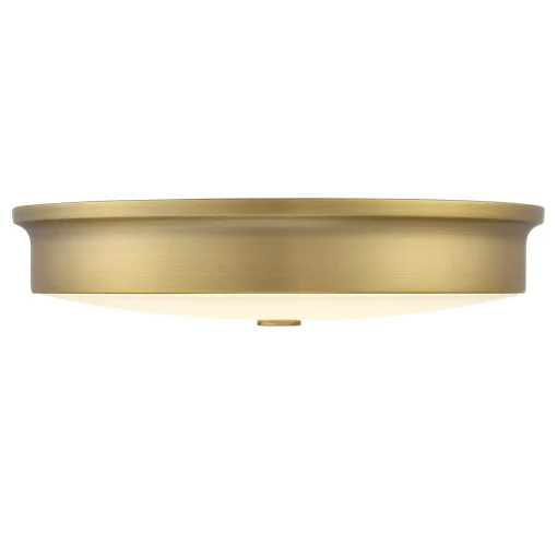 Abbey 15" LED Flush Mount, Aged Brass