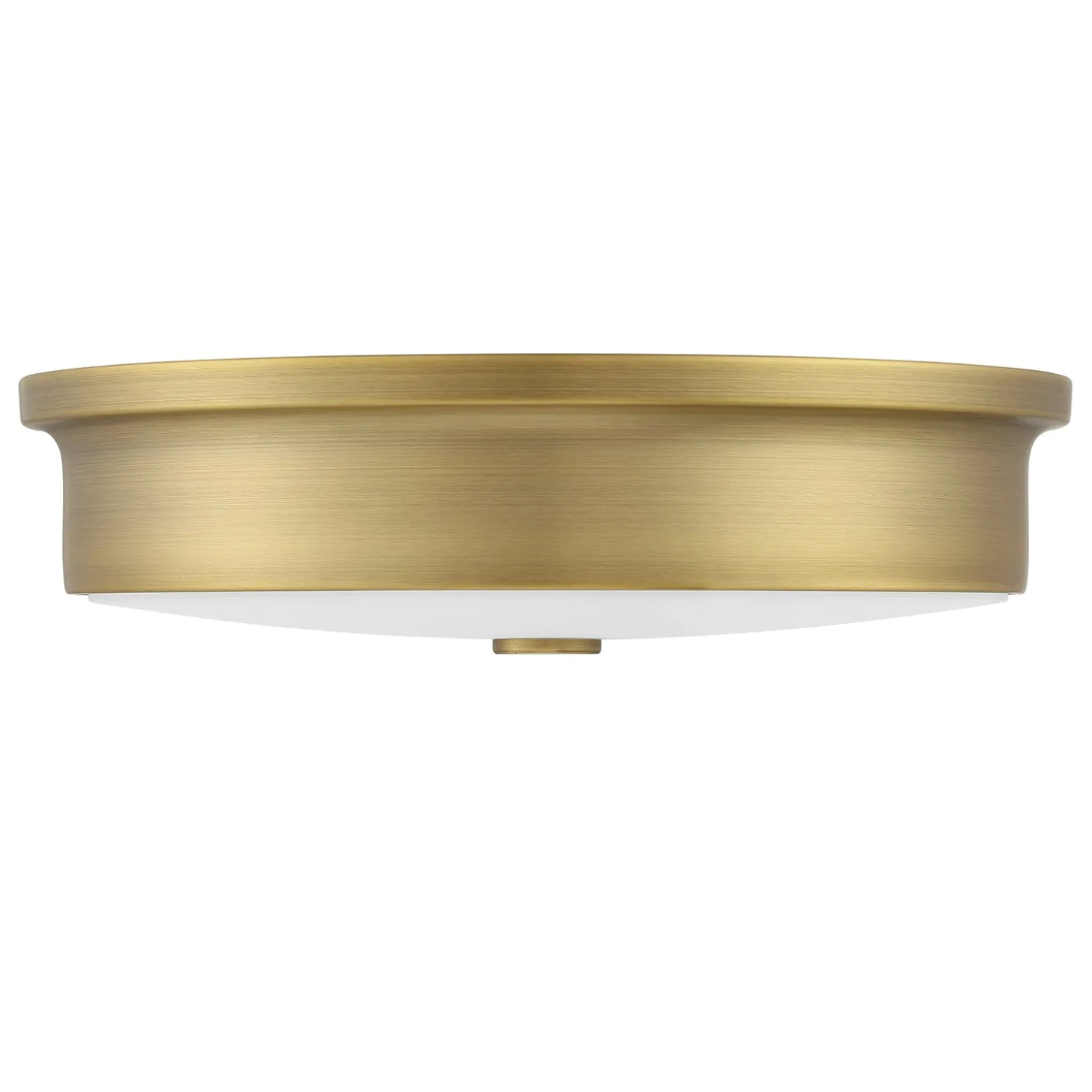 Abbey 12" LED Flush Mount, Aged Brass
