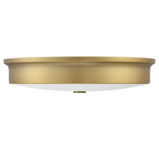 Abbey 15" LED Flush Mount, Aged Brass