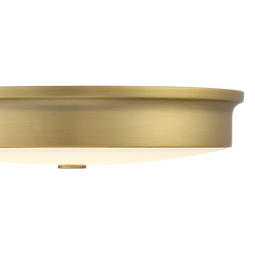 Abbey 15" LED Flush Mount, Aged Brass