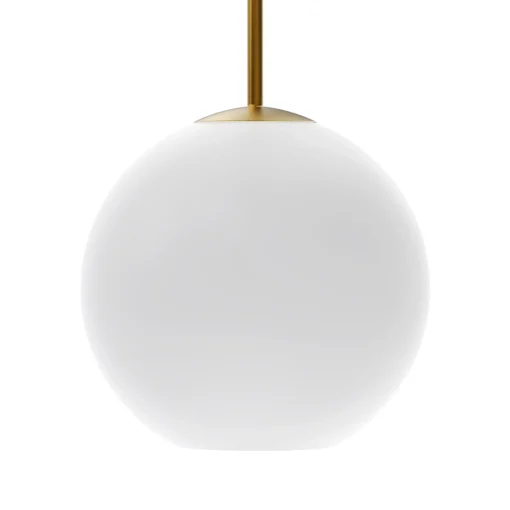 Aria 10" Opal Globe Pendant, Satin Brass