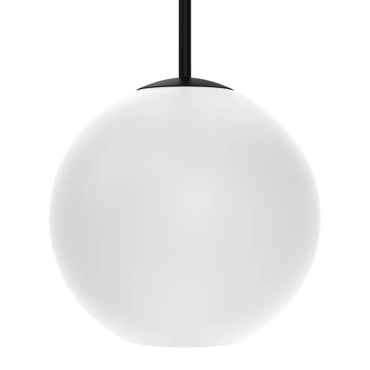 Aria 10" Opal Globe Pendant , Matte Black