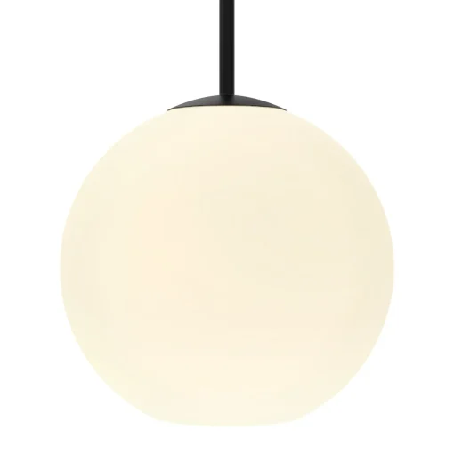 Aria 10" Opal Globe Pendant , Matte Black