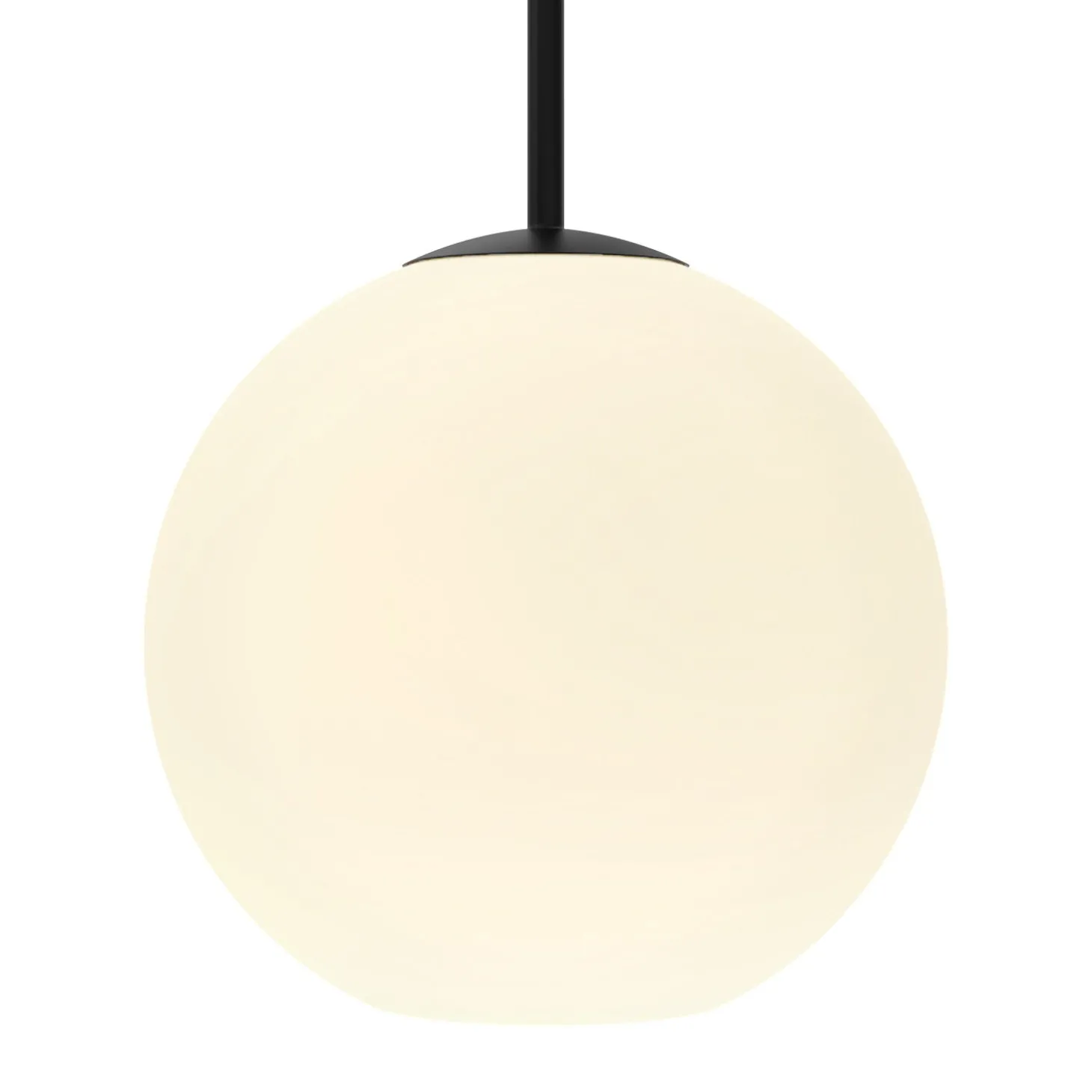 Aria 10" Opal Globe Pendant , Matte Black