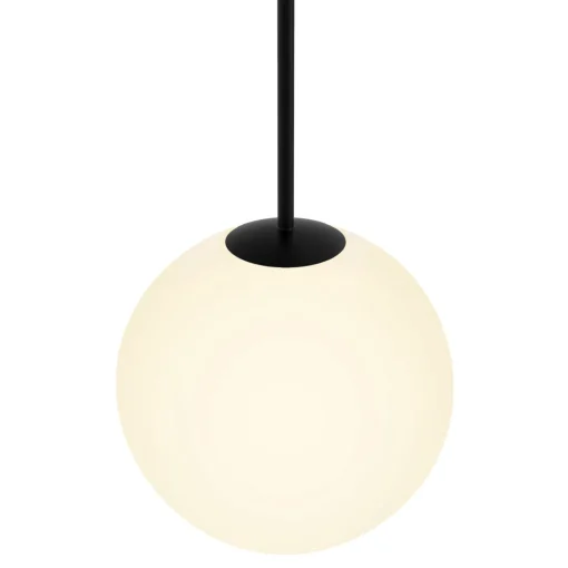 Aria 10" Opal Globe Pendant , Matte Black