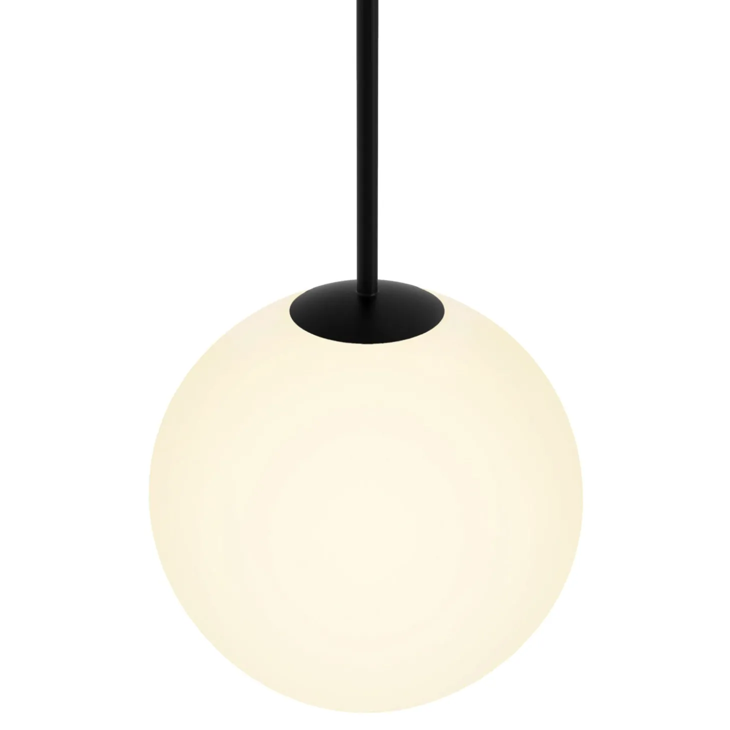 Aria 10" Opal Globe Pendant , Matte Black