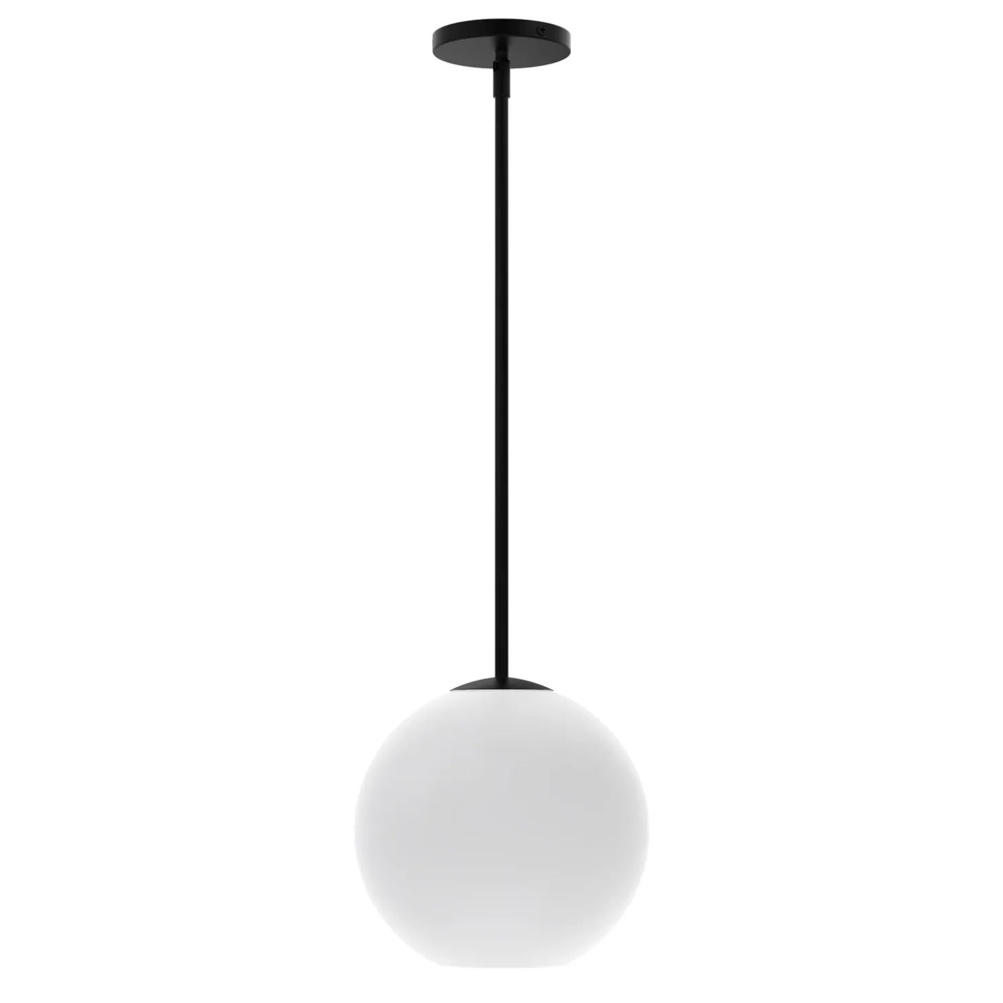 Aria 10" Opal Globe Pendant , Matte Black