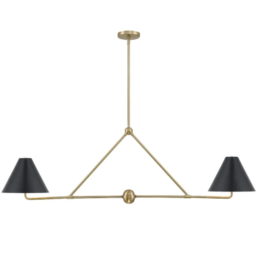 Banks 2 Shade Linear Pendant 54