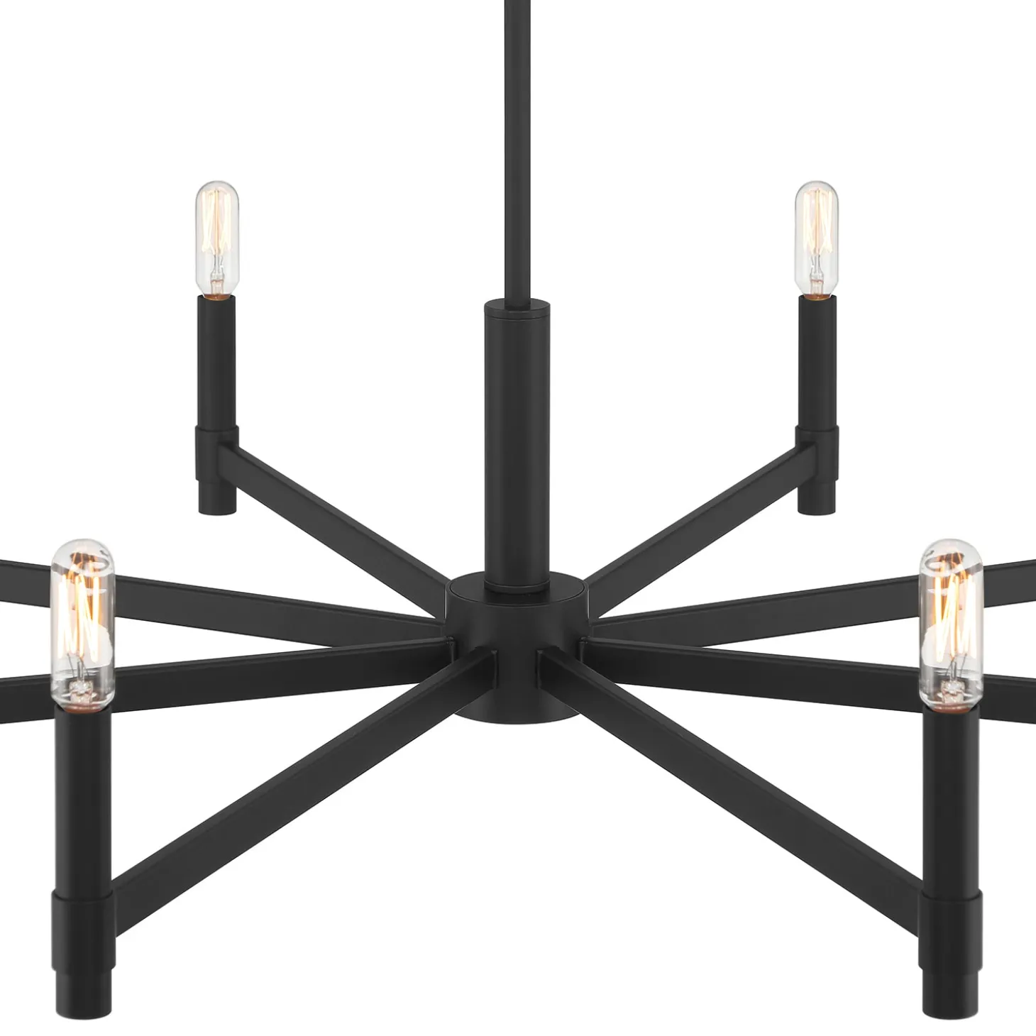 Carson 8 Light Chandelier, Matte Black