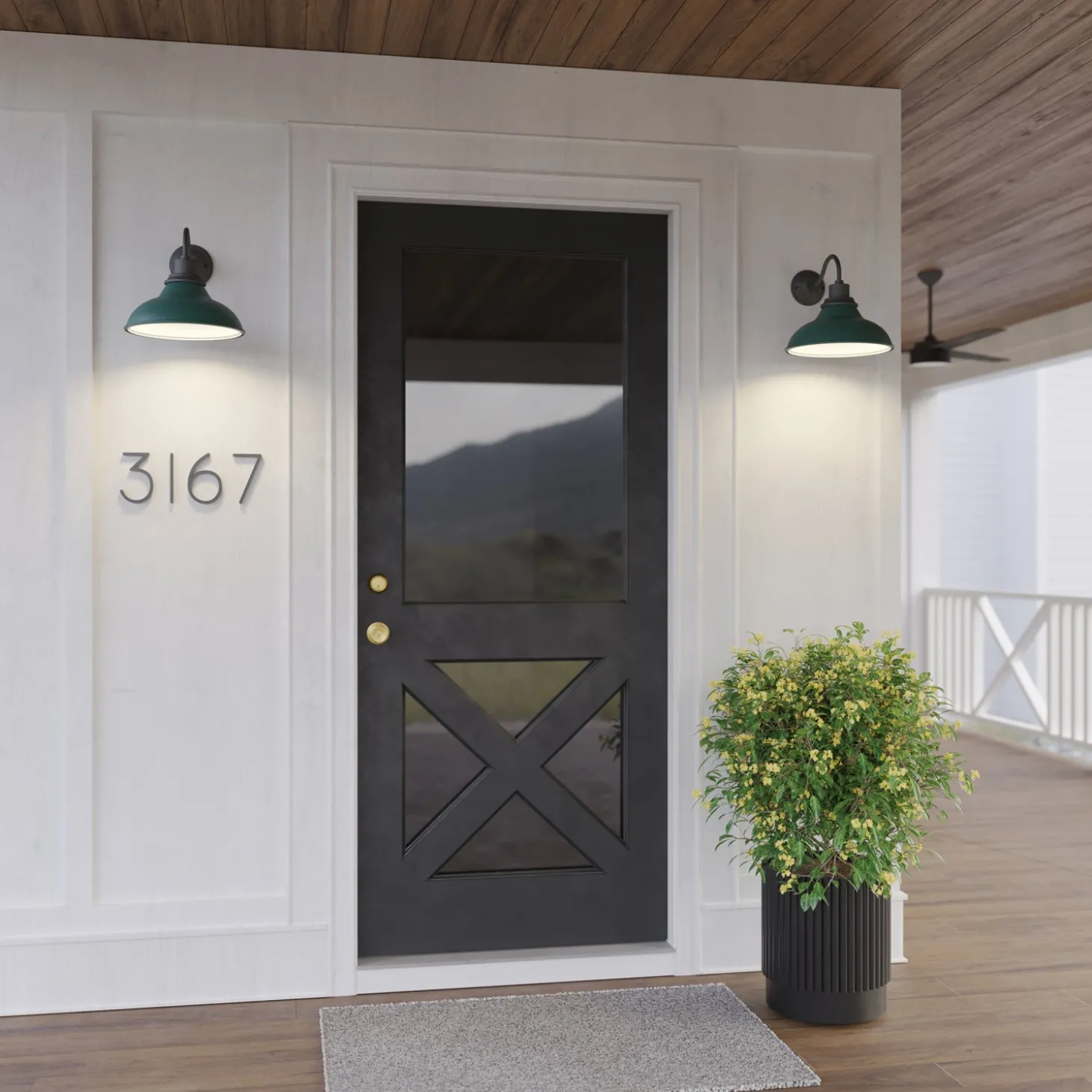 Carter Outdoor Wall Light, Hunter