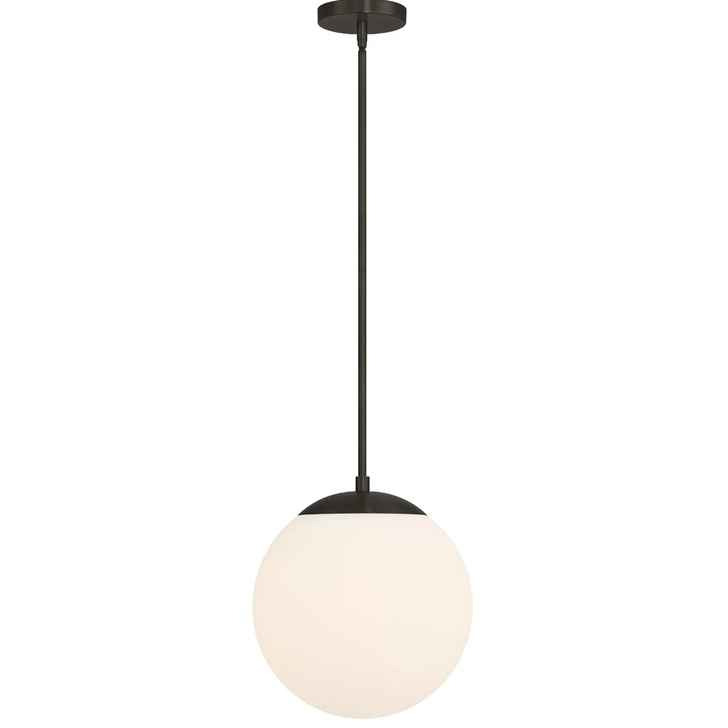 Castell 12" Globe LED Pendant, Matte Black