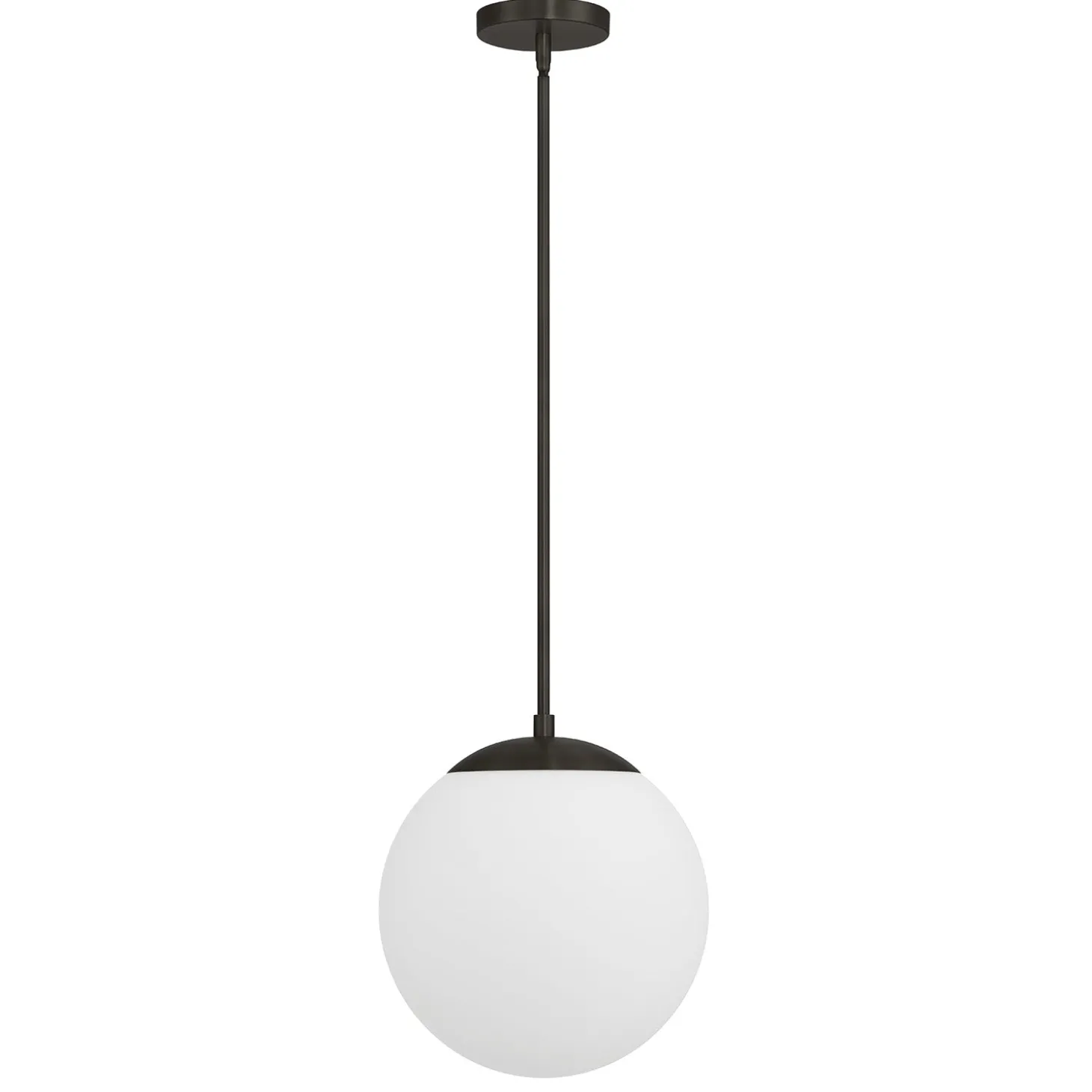 Castell 12" Globe LED Pendant, Matte Black