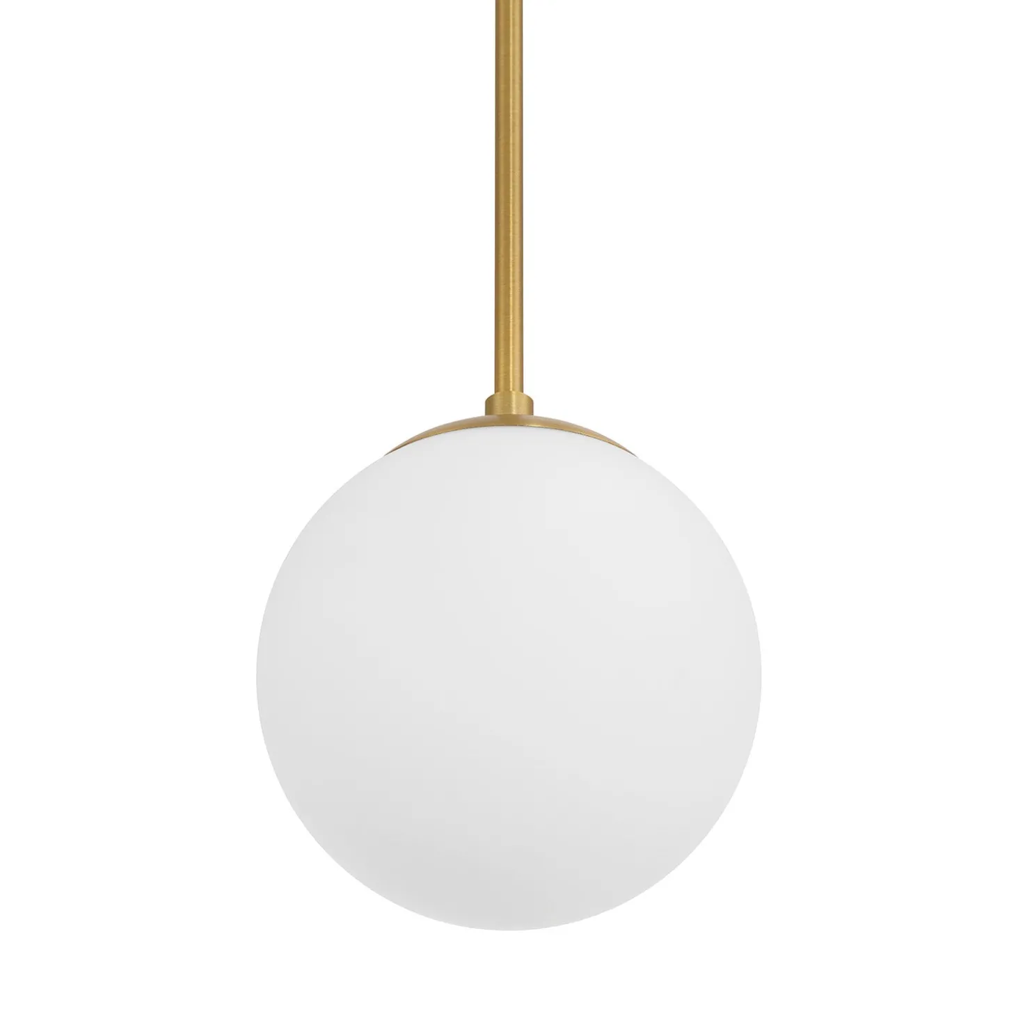Castell 8" Globe LED Pendant, Aged Brass
