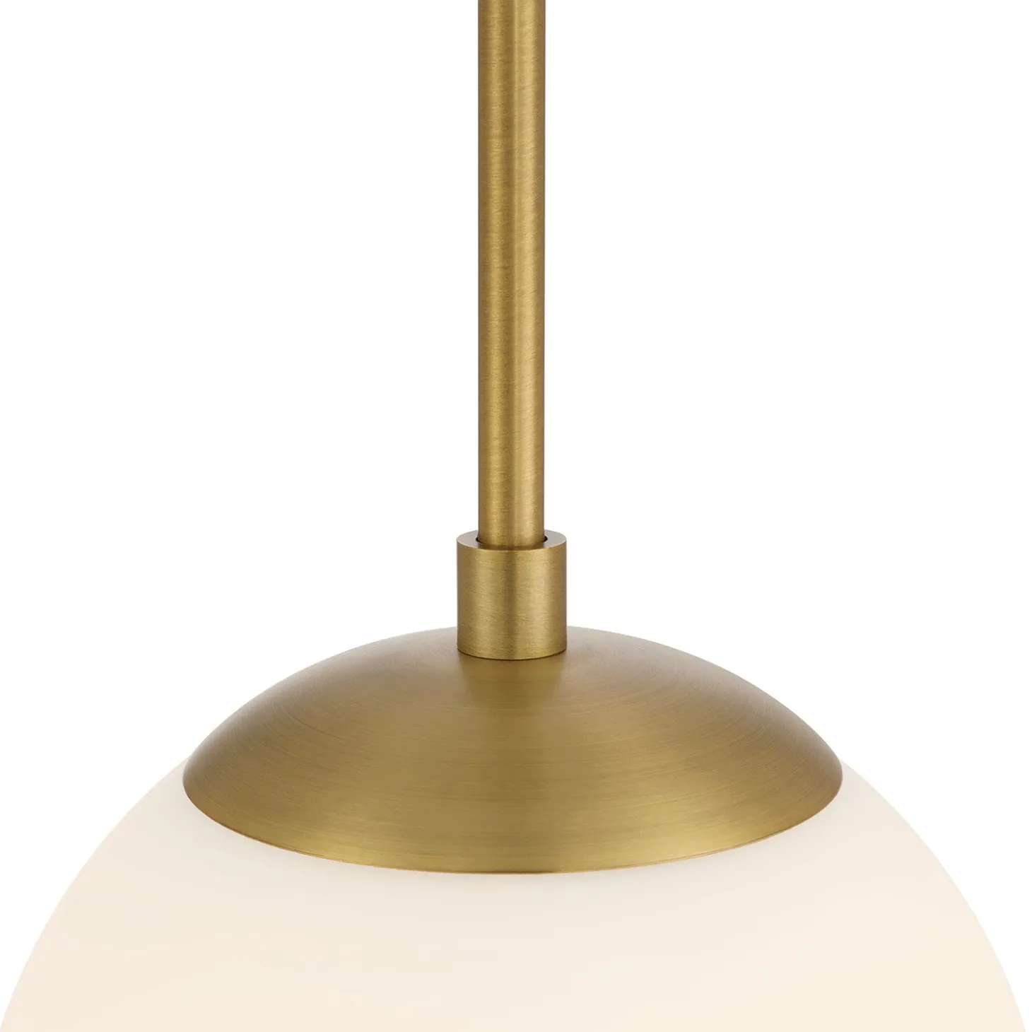 Castell 8" Globe LED Pendant, Aged Brass