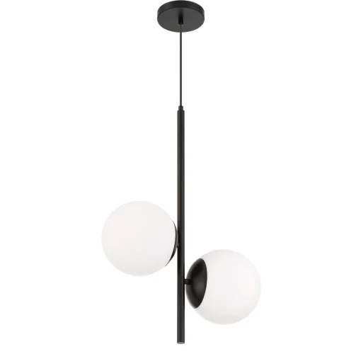 Castell 2 Globe LED Pendant, Matte Black