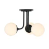 Castell 3 Globe LED Semi-Flush, Matte Black