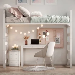 Castell 2 Globe LED Table Lamp, Aged Brass