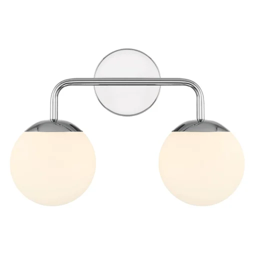 Castell 2 Globe LED Vanity Light, Chrome