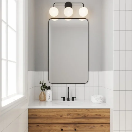 Castell 3 Globe LED Vanity, Matte Black