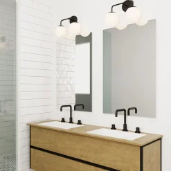 Castell 2 Globe LED Vanity Light, Matte Black