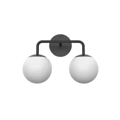 Castell 2 Globe LED Vanity Light, Matte Black