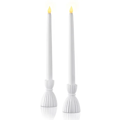 Cecilia Small Candle Holders Opal White, Set of 2