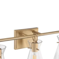 Chloe 3 Light Vanity, Warm Brass