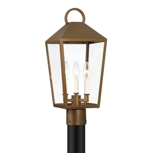 Cole Outdoor Post Light, Burnished Brass