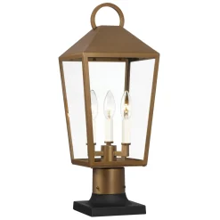 Cole Outdoor Post Light, Burnished Brass