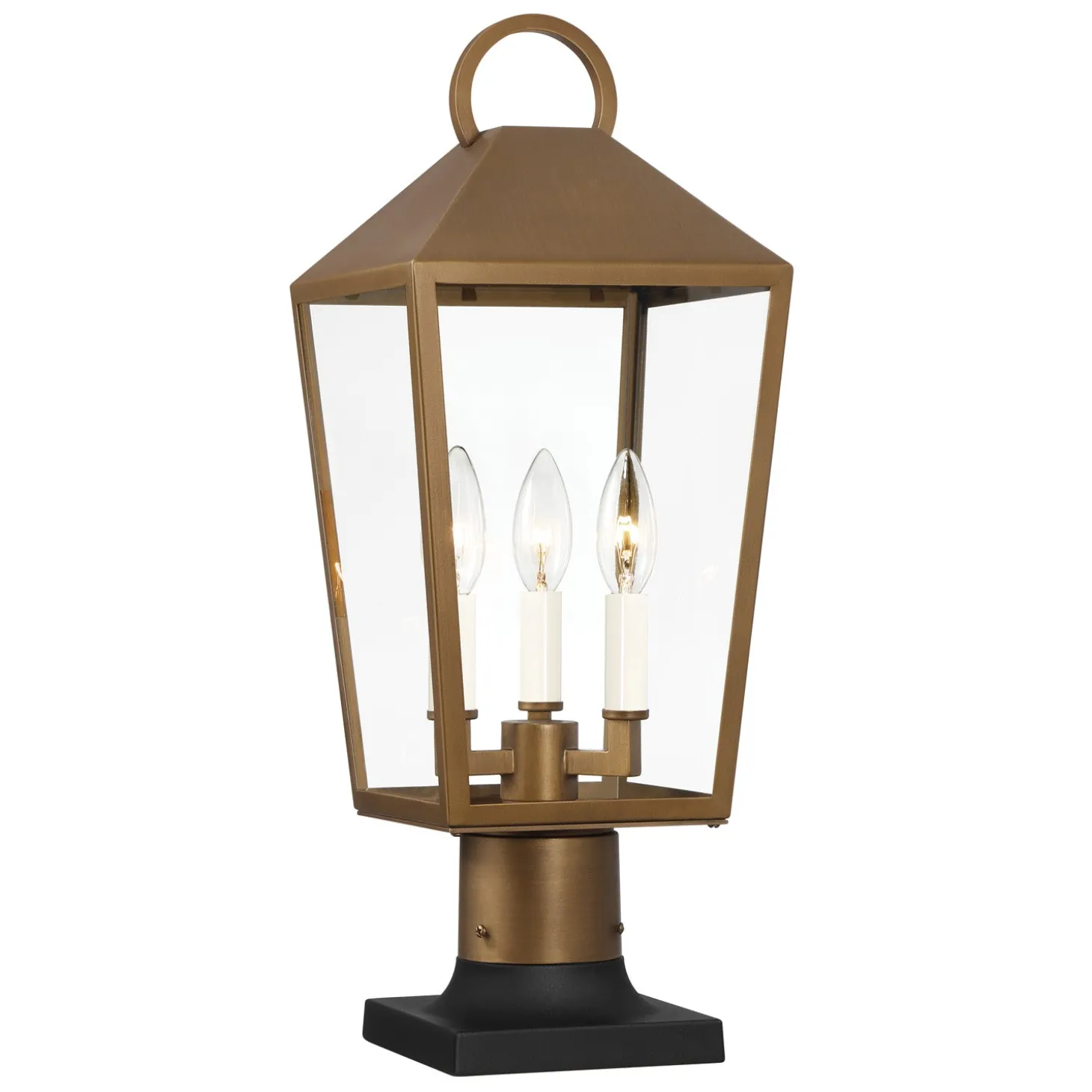 Cole Outdoor Post Light, Burnished Brass