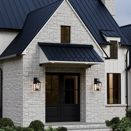Cole Outdoor Wall Light, Large 21.5" Black