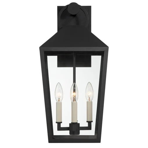 Cole Outdoor Wall Light, Large 21.5" Black