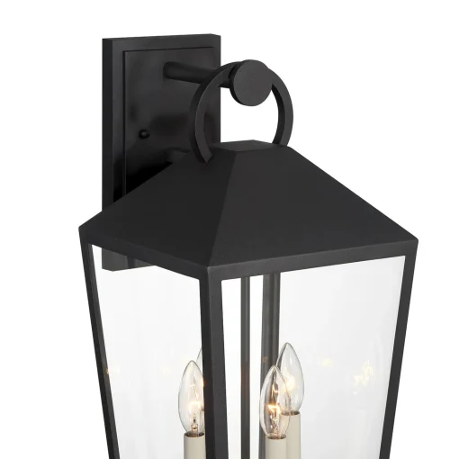 Cole Outdoor Wall Light, Large 21.5" Black