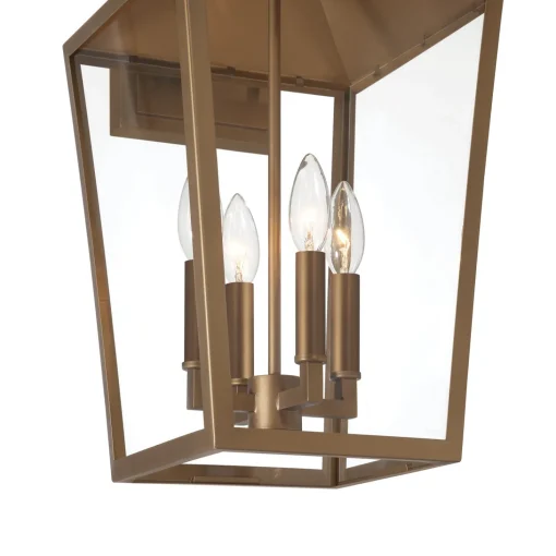 Cole Outdoor Wall Light, Large 21.5" Burnished Brass
