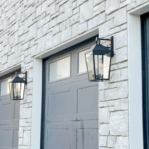 Cole Outdoor Wall Light, Large 21.5" Black