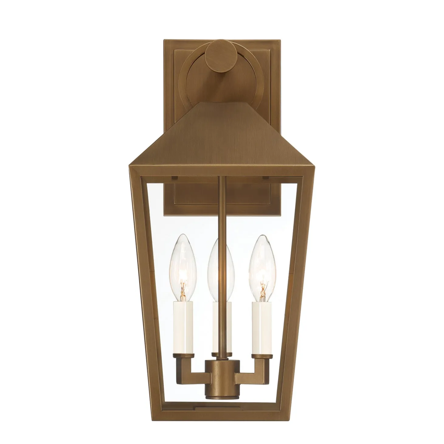 Cole Outdoor Wall Light, Medium 17" Burnished Brass