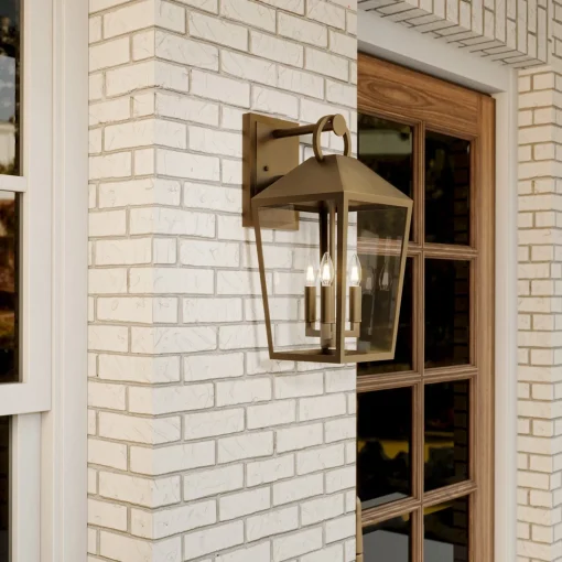 Cole Outdoor Wall Light, Medium 17" Burnished Brass