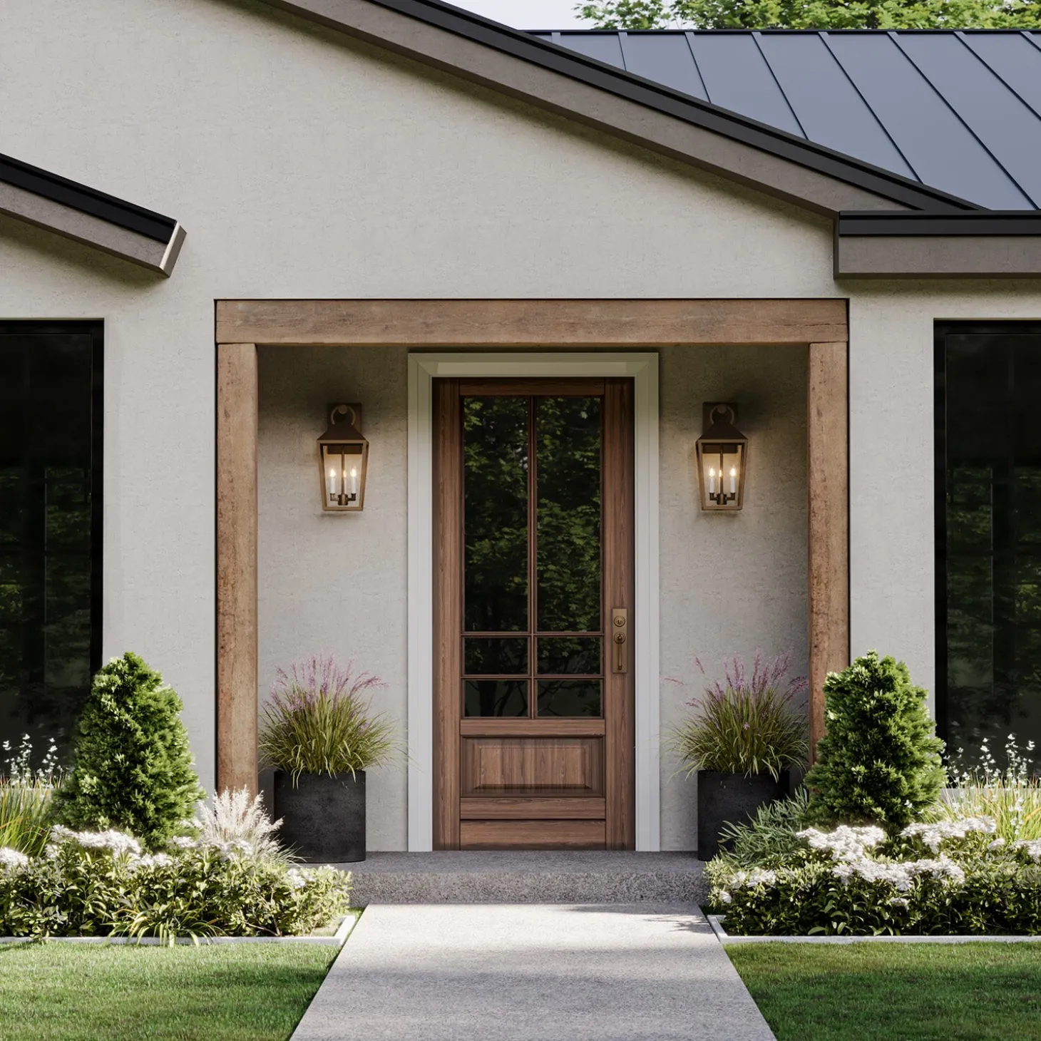 Cole Outdoor Wall Light, Medium 17" Burnished Brass