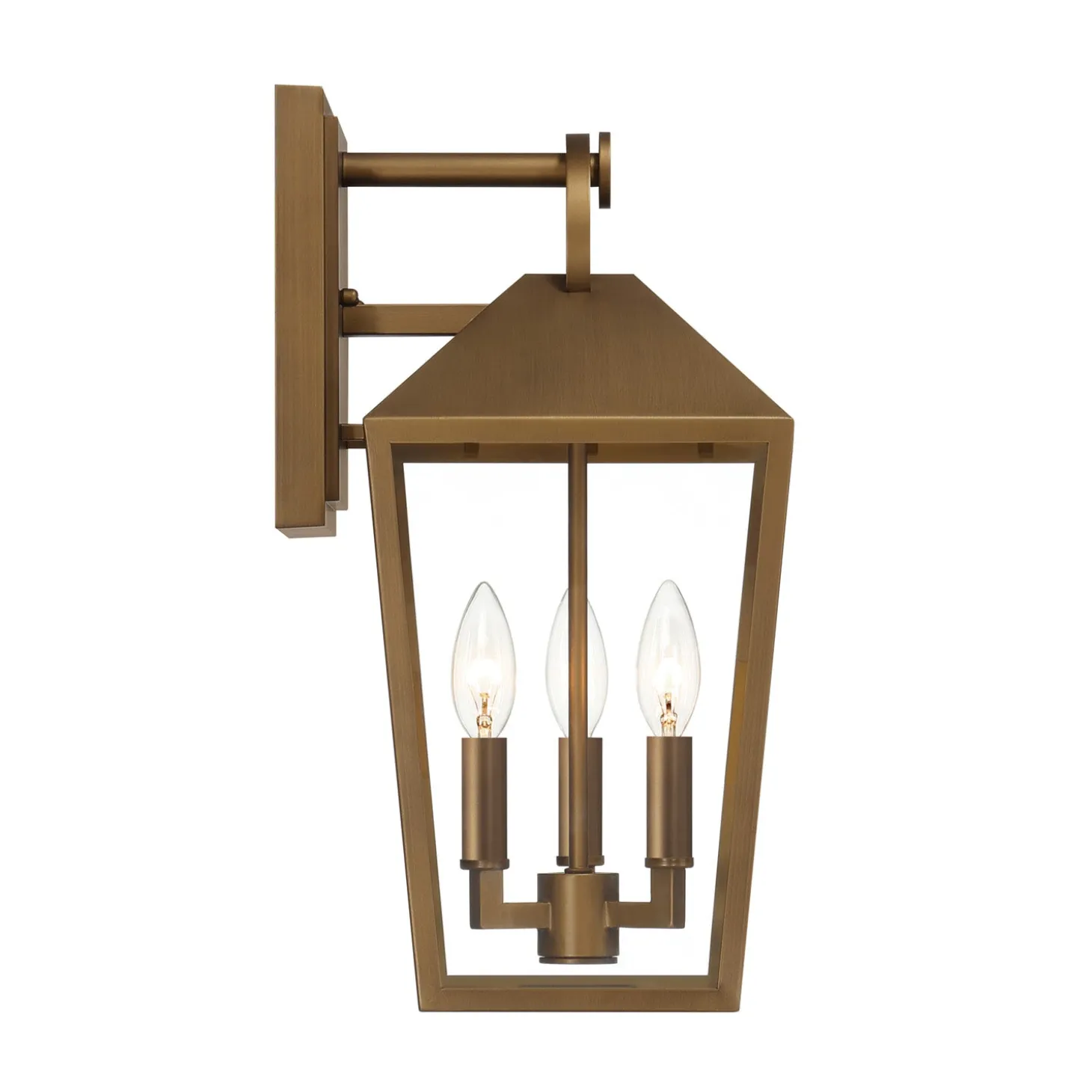 Cole Outdoor Wall Light, Medium 17" Burnished Brass
