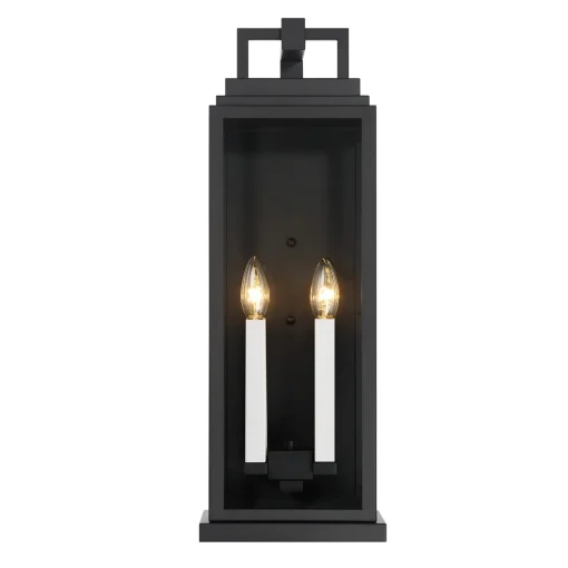 Easton Outdoor Wall Light, Large 22" Black