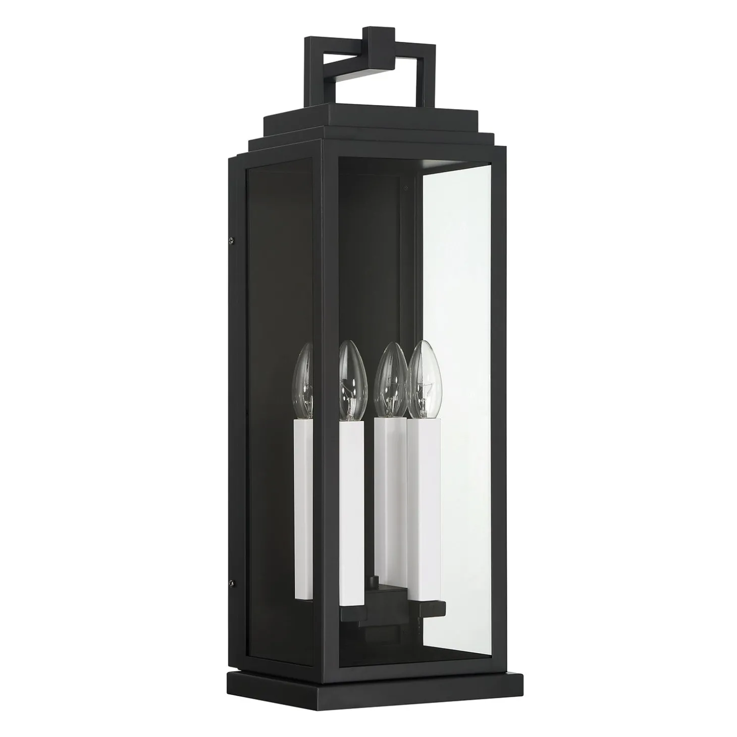Easton Outdoor Wall Light, Large 22" Black