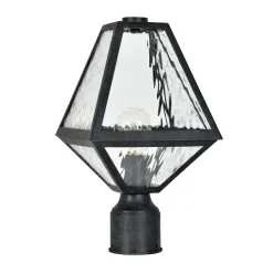 Emmett Outdoor Post Light, Black Charcoal
