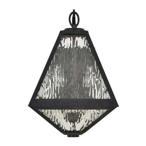 Emmett Outdoor Wall Light, Medium 17" Black Charcoal