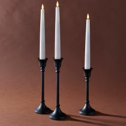 Finley Black Taper Candle Holder, Medium