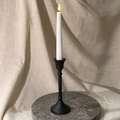 Finley Black Taper Candle Holder, Small